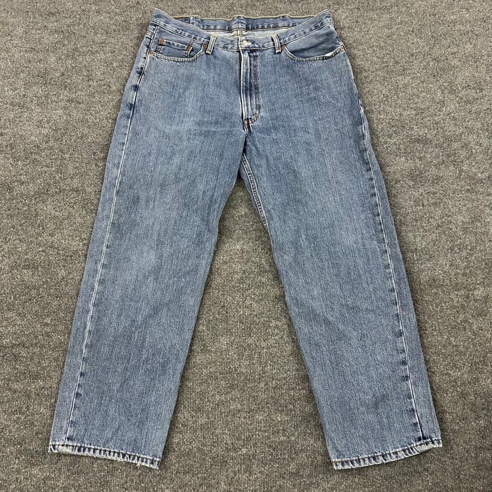 Levi's Jeans Mens Size 36x30 Blue 550 Relaxed Fit Tapered Leg Denim Distressed